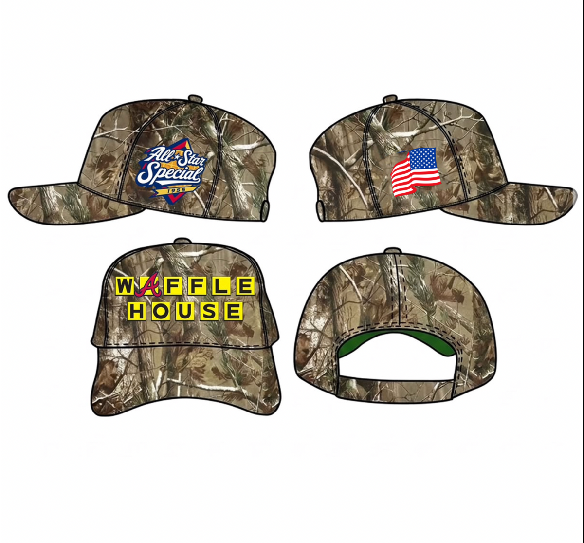Waffle House x ATL Camo "USA Flag"